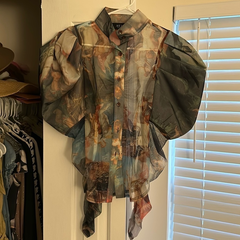 Sheer Statement Shoulder Top